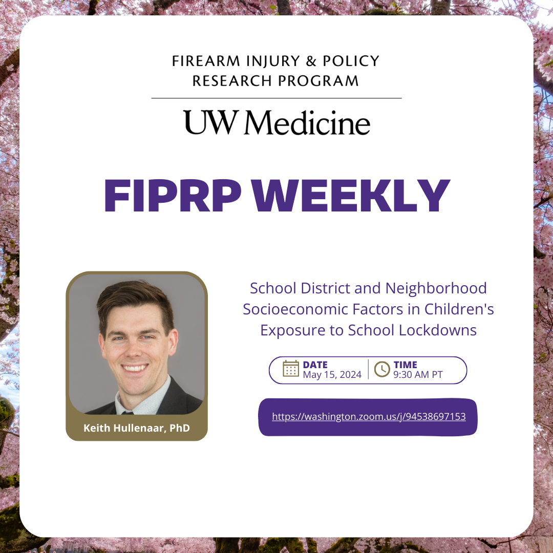 Flyer for May 15 FIPRP Weekly Meeting